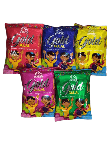 Gold Multi Colors Gulal 